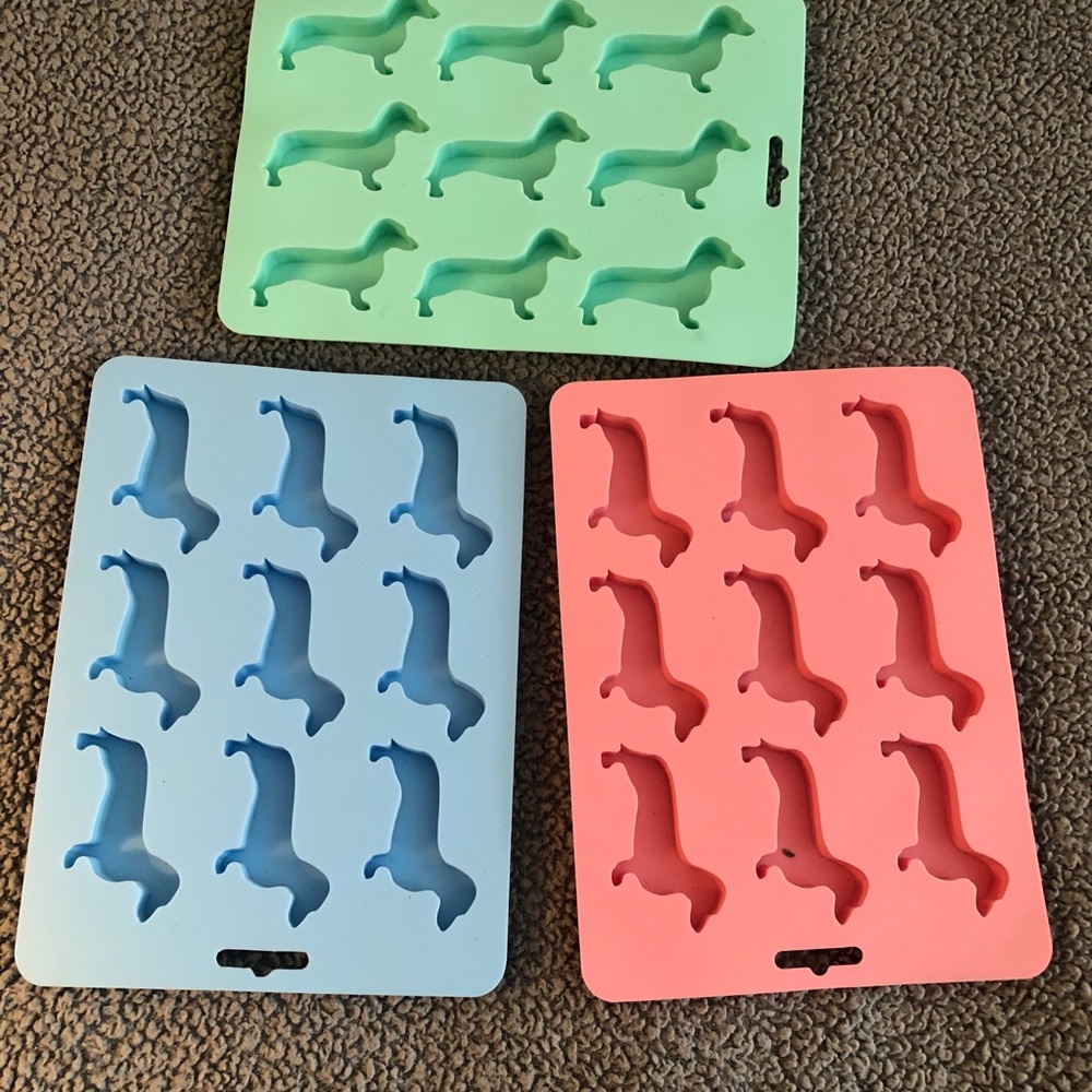 Silicone Dachshund Ice Cube Trays - Set of 3